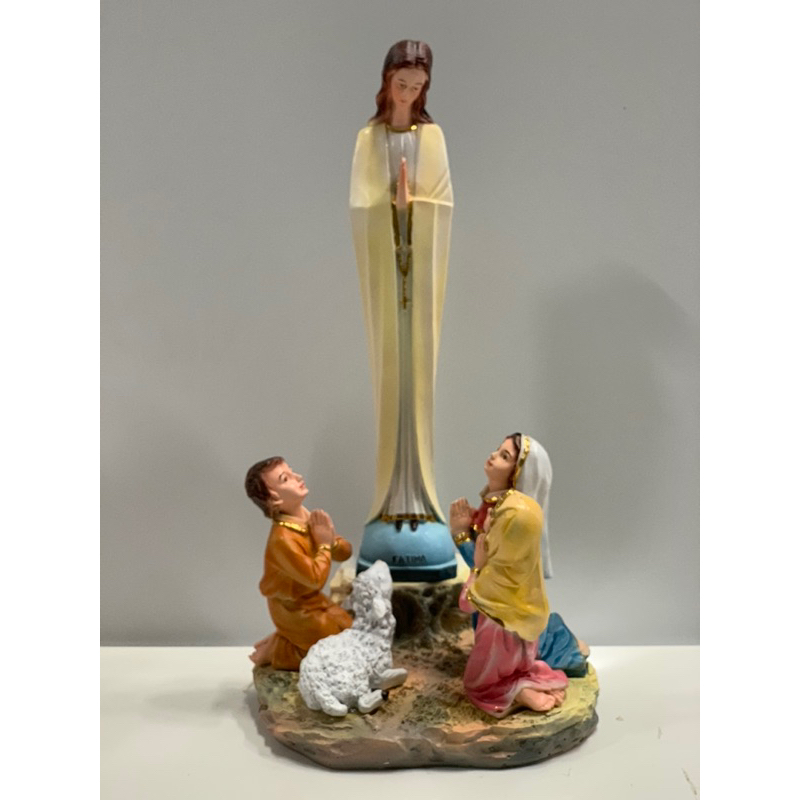 Tượng Mẹ Fatima và 3 Trẻ 30cm Thiếp Vàng - Tượng Thờ Công Giáo Phanxico Xavie