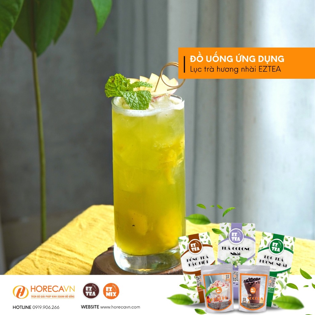 Lục Trà Hương Nhài EZTEA 500gr - Pha Trà Chanh Ngon, Tiện Lợi