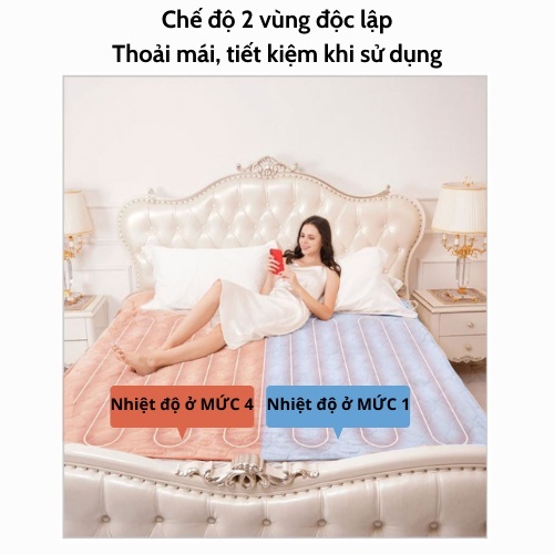 HÀNG LOẠI 1 - Đệm điện đơn sưởi ấm, đệm giữ nhiệt APAJA bảo hành 5 năm - Đệm sưởi