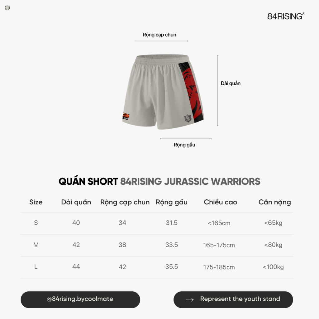 Quần short bóng rổ 84RISING Jurassic Warriors