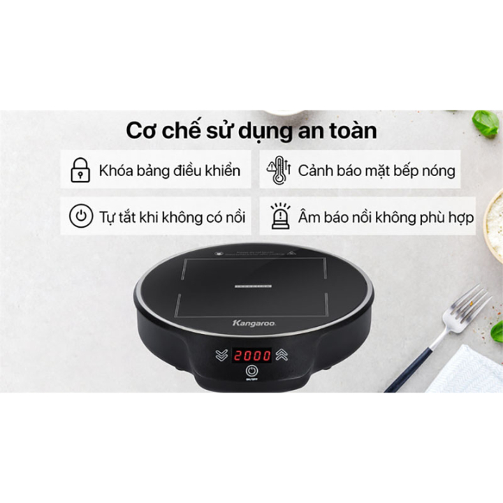 Bếp Điện Từ Đơn Cảm Ứng Kangaroo KG20IH8-KG20IH10-Công Suất 2000W - Bếp Điện Đa Năng Kangaroo