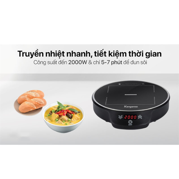 Bếp Điện Từ Đơn Cảm Ứng Kangaroo KG20IH8-KG20IH10-Công Suất 2000W - Bếp Điện Đa Năng Kangaroo