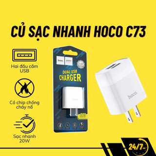 Củ Sạc 2 Cổng 2.4A C73/C73A - HOCO - Chính Hãng