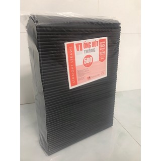 Ống hút đen phi 6,bịch 500g _ống hút cà phê, nước ép, sinh tố _ ống hút thẳng cao cấp
