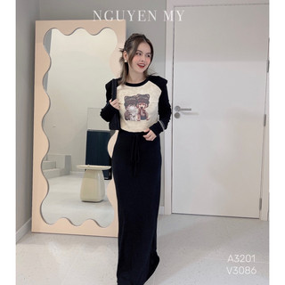 Áo thun tay dài phối