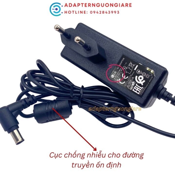 Adapter nguồn màn hình LG 19V 1.3A bản zin xịn