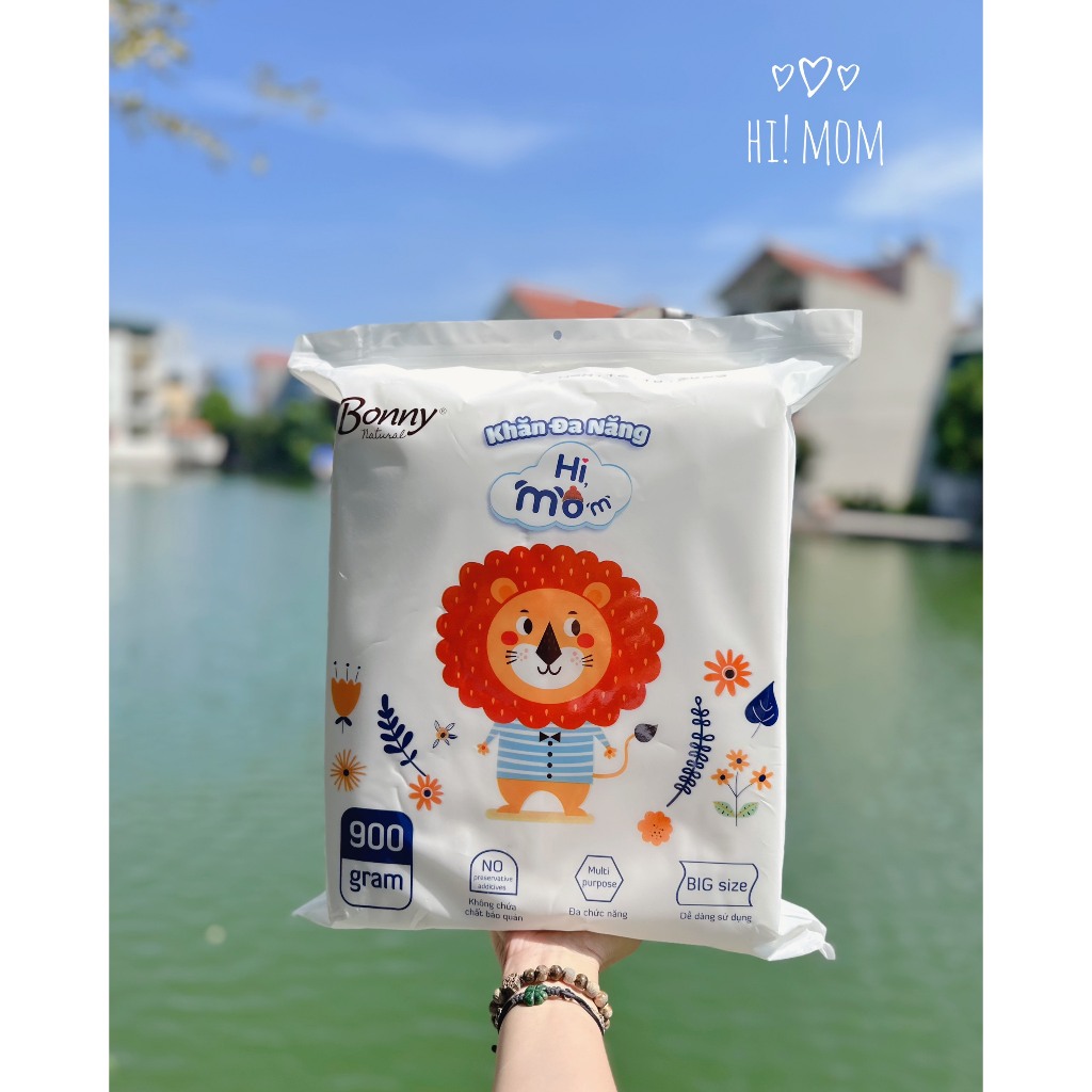 Khăn Khô Đa Năng Himom Bonny Size Đại 900g  Cao Cấp Mềm Mại, An toàn cho bé