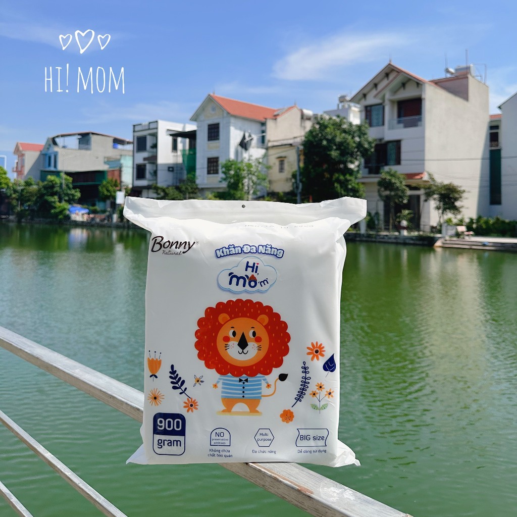 Khăn Khô Đa Năng Himom Bonny Size Đại 900g  Cao Cấp Mềm Mại, An toàn cho bé