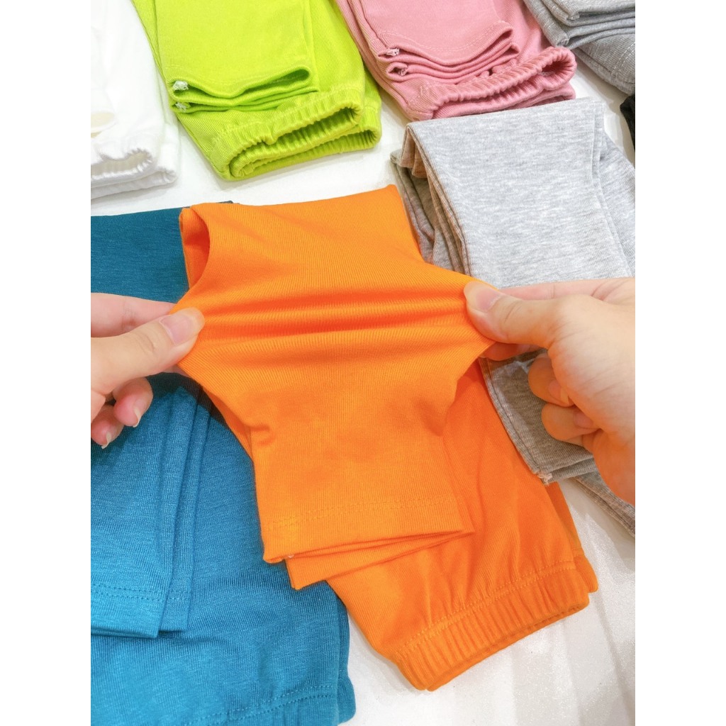 Quần leggings dài cho bé gái vải cotton spandex mềm mịn cực thoải mái và sang chảnh LYBABY QCD15