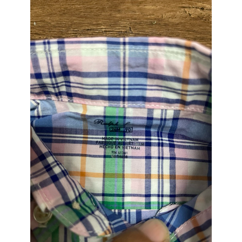 Áo sơ mi by Ralpha Lauren cho bé trai xuất xịn size bé 3 month, 6 month, 9 month