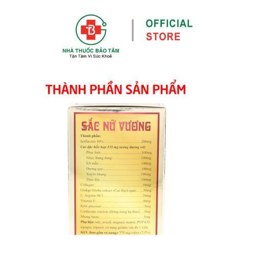 Viên uống đẹp da Sắc Nữ Vương HDPHARMA bổ sung collagen, isoflavon tăng nội tiết tố nữ - Hộp 60 viên