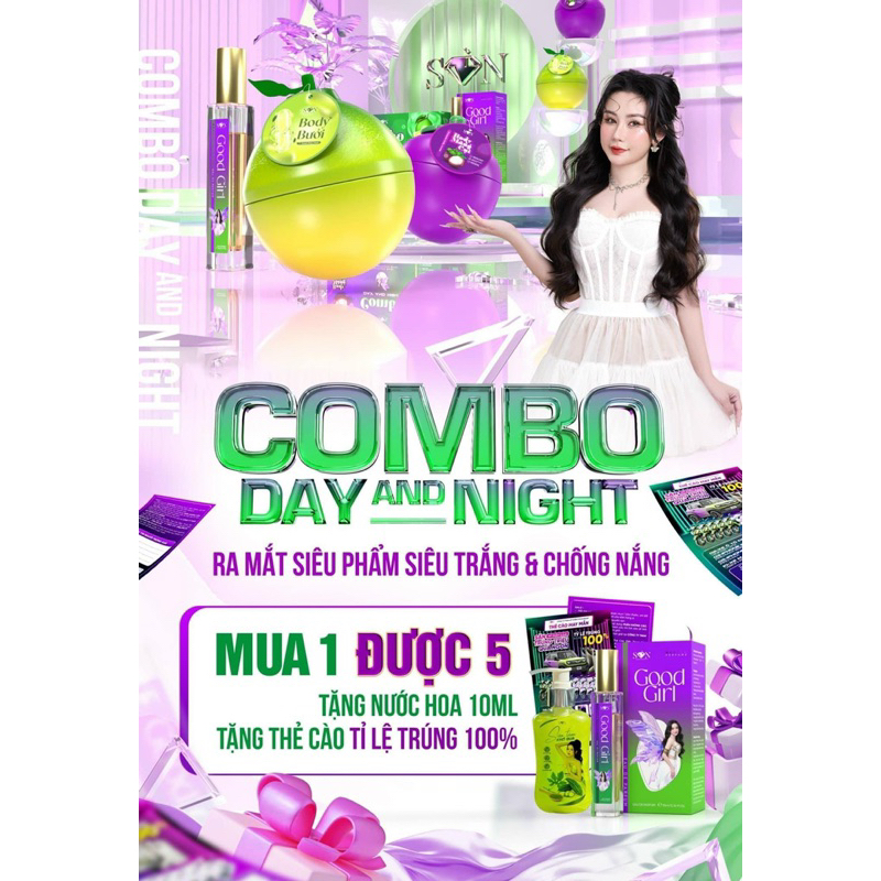 Kem Body Son Group Combo Ngày Đêm kèm Quà, body bưởi + măng cụt