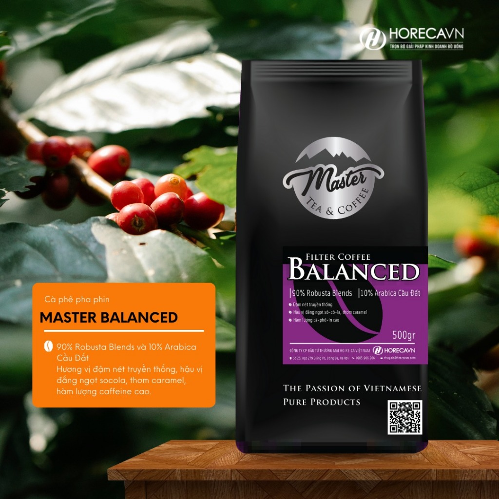 Cà Phê Mộc Nguyên Chất Pha Phin Master Balanced  - Dạng Bột - Cà Phê Truyền Thống