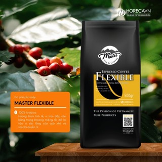 Cà phê mộc/ cà phê nguyên chất/ cà phê hạt master pha máy flexible 500g - 100% hạt arabica- hương vị cân bằng