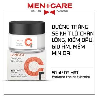 COLLAGEN THANH LỌC ĐỘC TỐ, SE KHÍT LỖ CHÂN LÔNG, KIỂM SOÁT DẦU - KEM ĐÊM LANGCE dành cho NAM