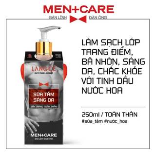 GEL TẮM TẨY TRANG SÁNG DA NƯỚC HOA, LÀM SẠCH LỚP KEM TRANG ĐIỂM TOÀN THÂN 250ml BS LANGCE dành cho Nam