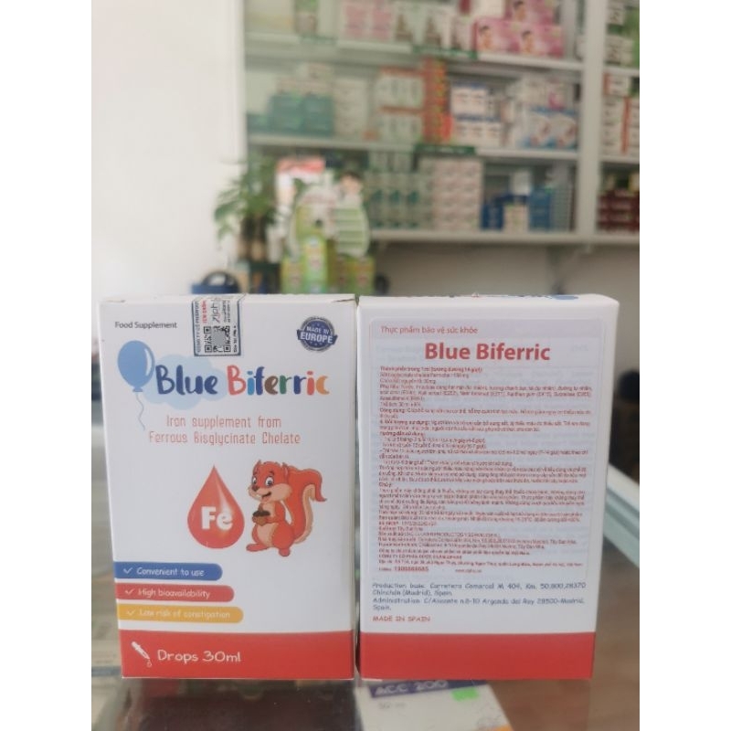 Blue Biferric sắt nhỏ giọt cho bé