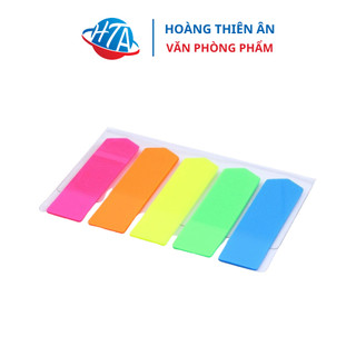 Giấy Note 5 màu nhựa Pronoti (48x/h) giấy phân trang giấy ghi chú giấy trình ký