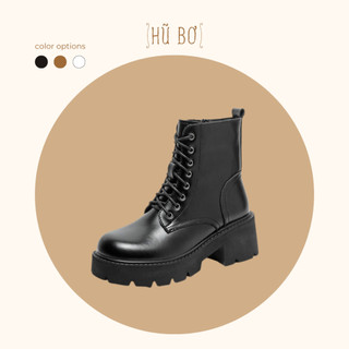 Platform Combat boots - Boots da bò nữ (genuine leather)
