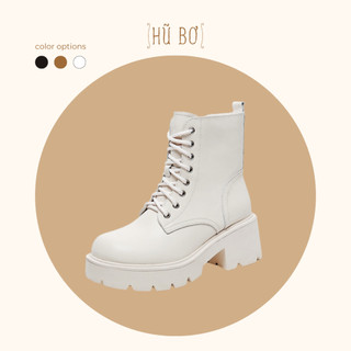 Platform Combat boots - Boots da bò nữ (genuine leather)