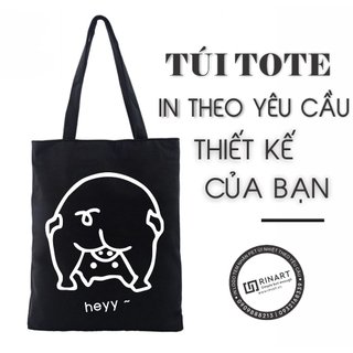 - túi tote canvas vải in theo thiết kế của bạn cực xinh.