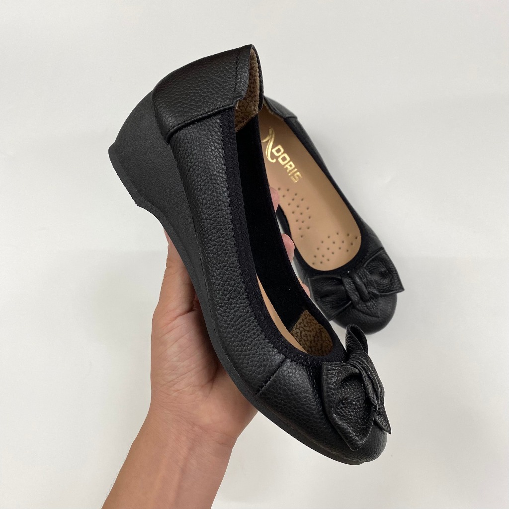 Giày Búp Bê Da Thật DN507  Đế Xuồng 5cm Mũi Tròn- Form chuẩn.