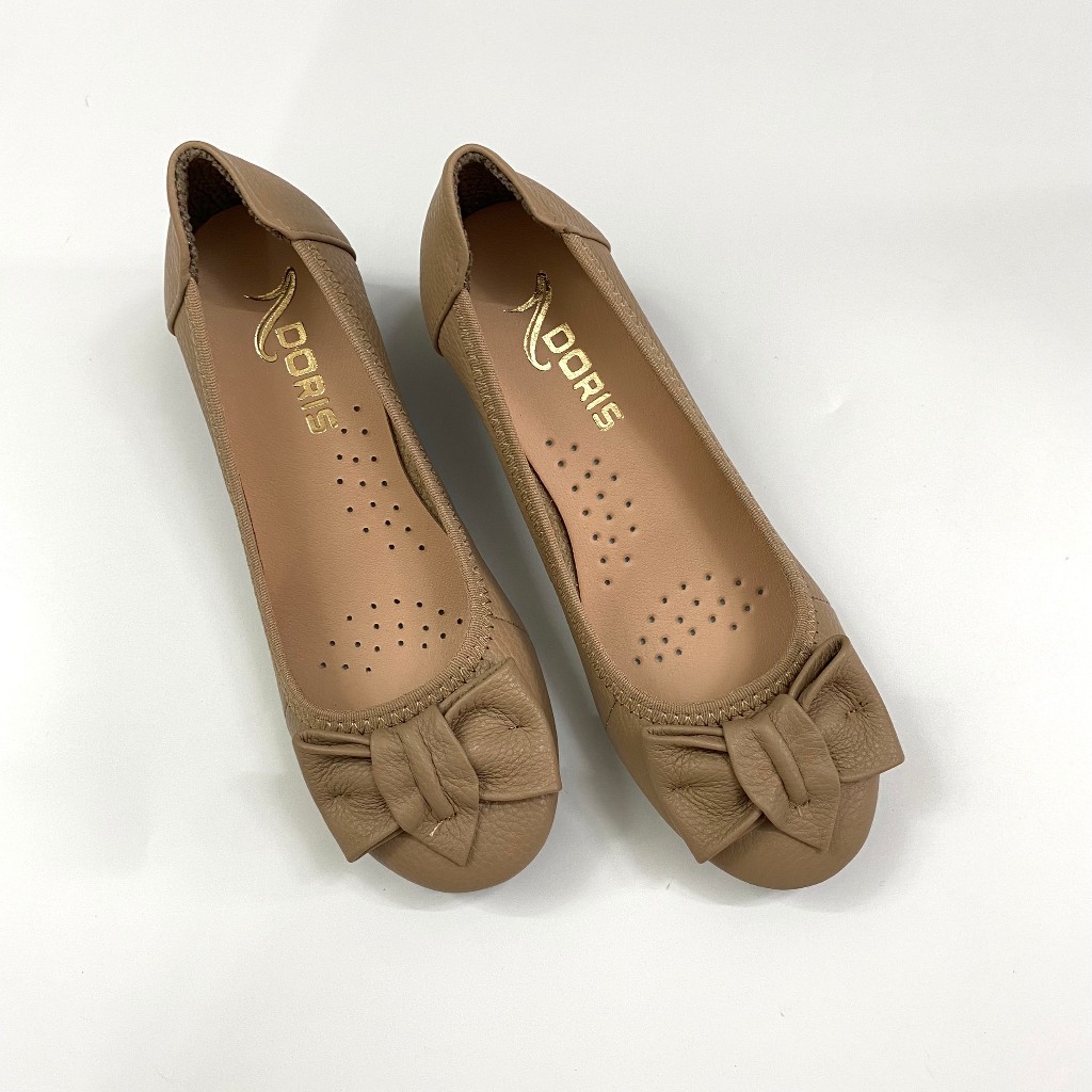 Giày Búp Bê Da Thật DN507  Đế Xuồng 5cm Mũi Tròn- Form chuẩn.