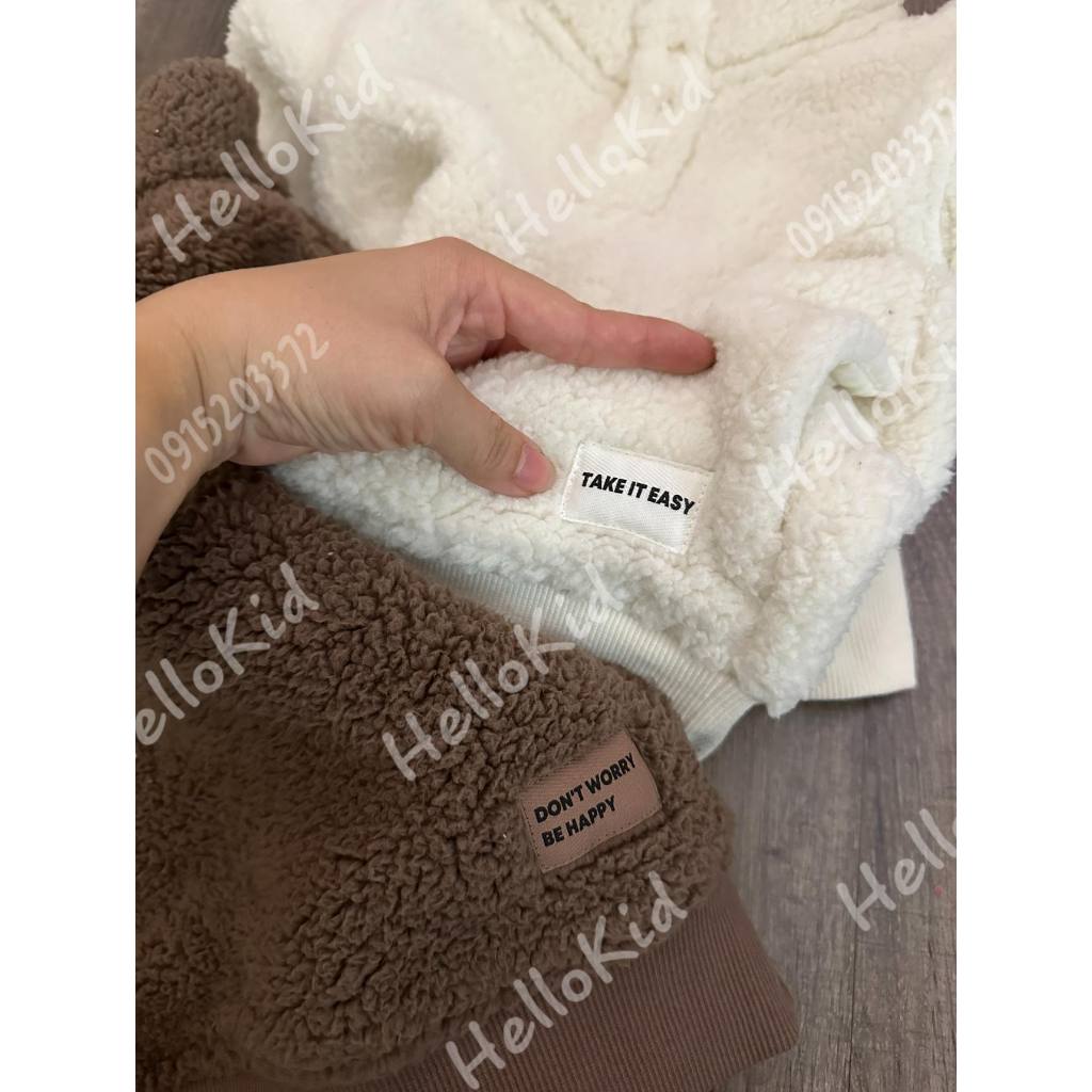 Áo lông cừu cổ 3 phân Gzj cho bé