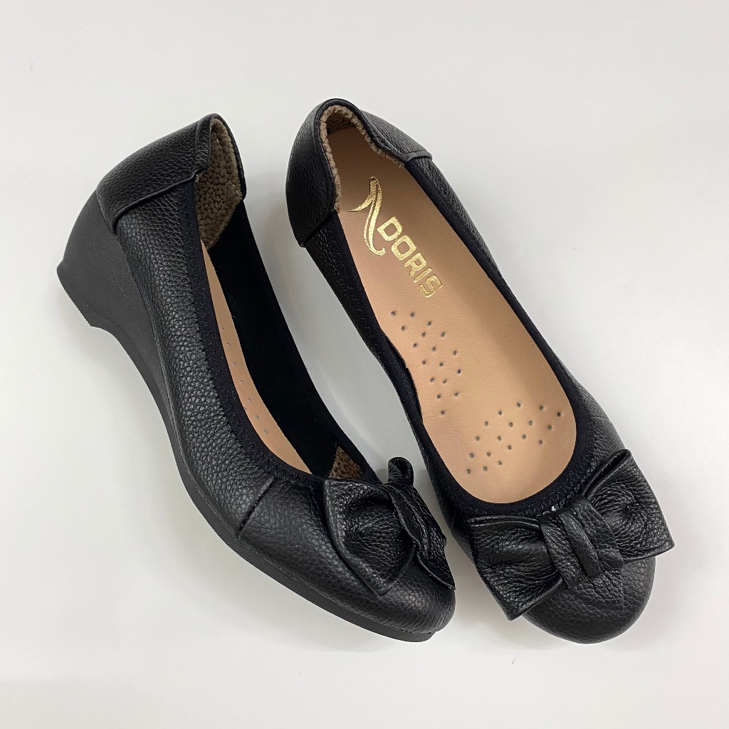 Giày Búp Bê Da Thật DN507  Đế Xuồng 5cm Mũi Tròn- Form chuẩn.