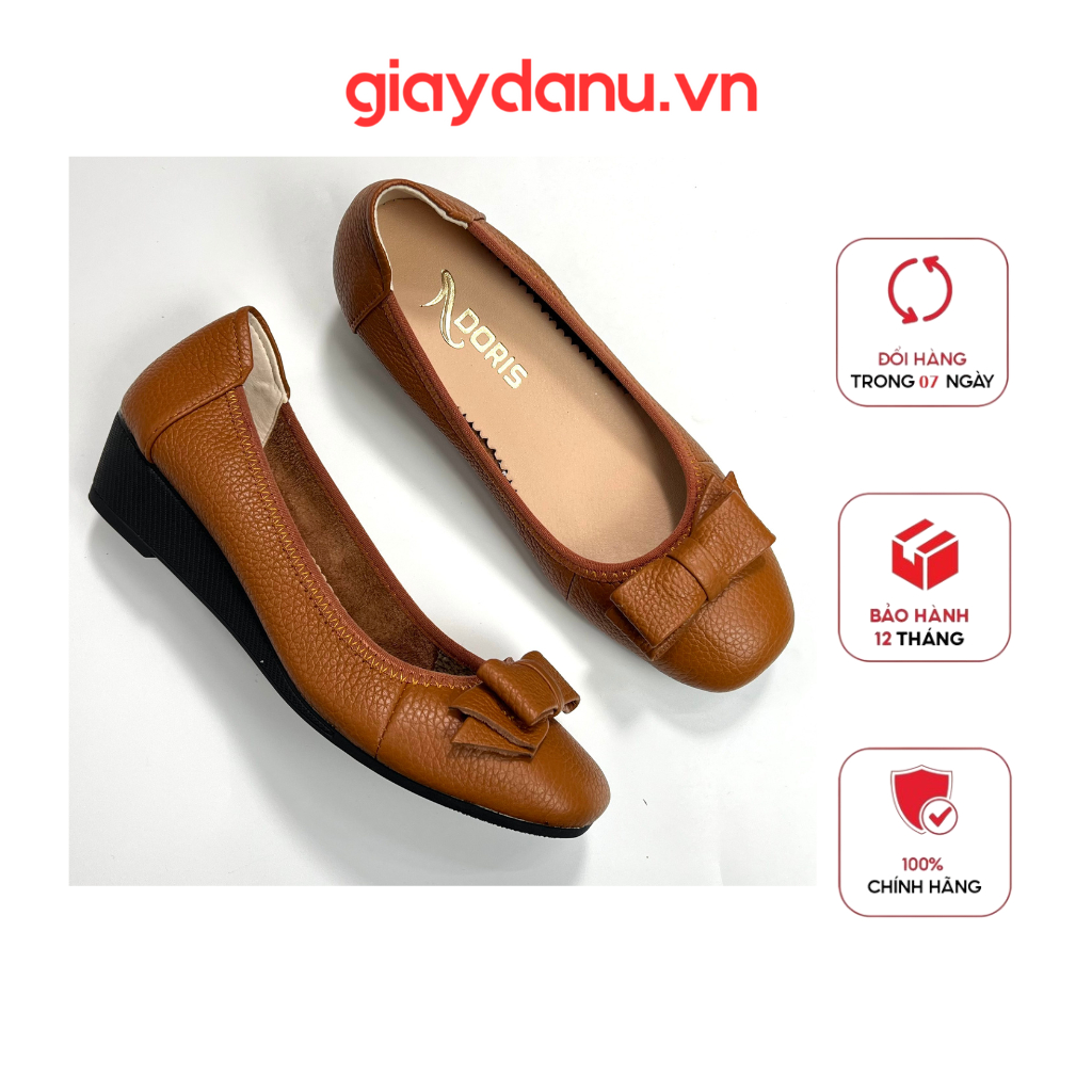 Giày búp bê xuống  DN302 Cao 3cm mũi vuông - Form chuẩn- Đặt đúng sz thường đi.