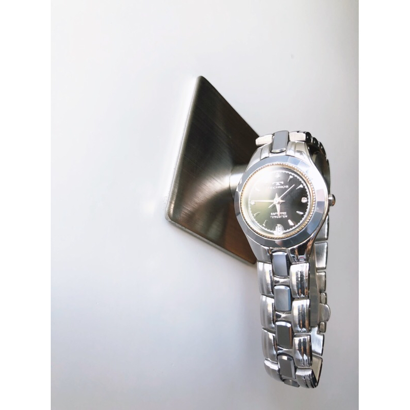 Đồng hồ nữ nhỏ xinh máy pin 2hand vintage - Technos đá tungsten - size 22mm