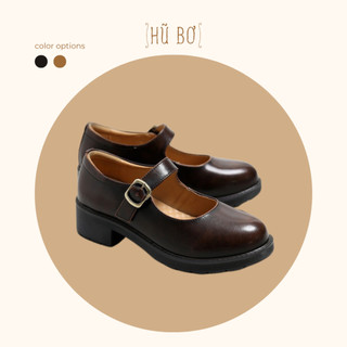 Mary Jane - Giày da bò nữ phong cách vintage, retro