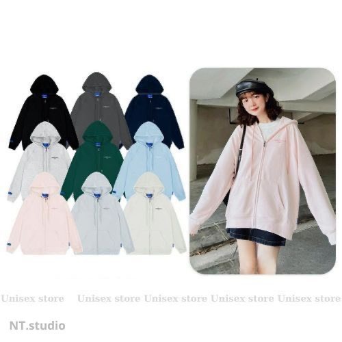 Áo Hoodie Zip Signature Basic Nỉ bông Cotton 100% Unisex Local Brand