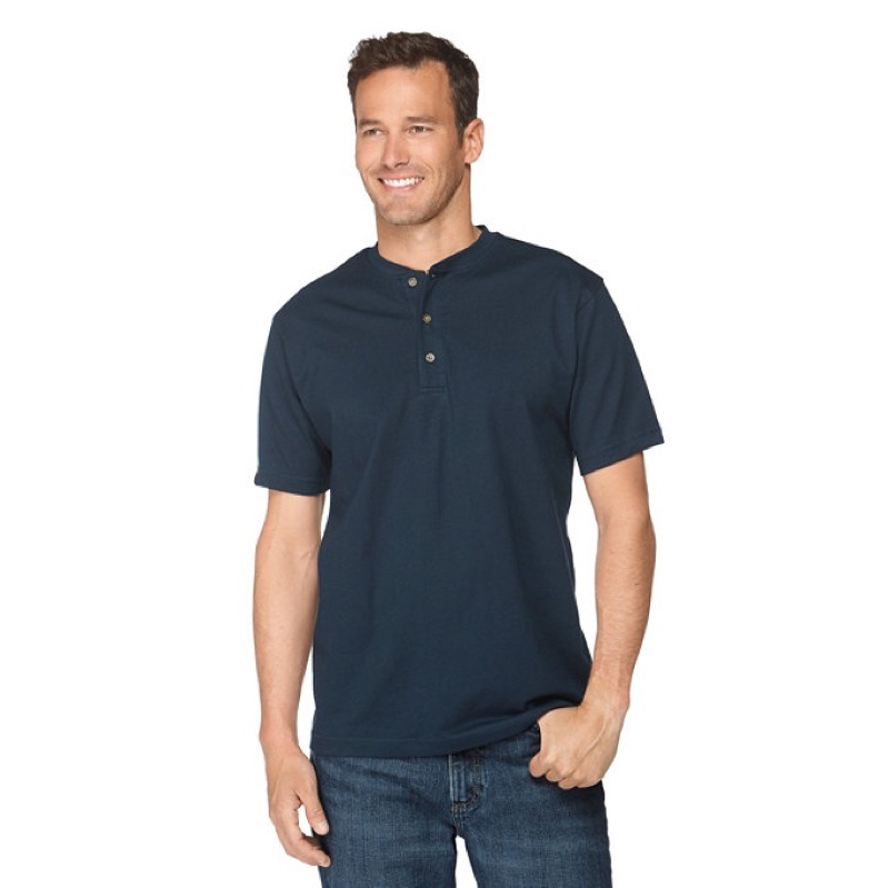 Áo thun cotton nam cổ henley vnxk dư xịn-Mã 224626