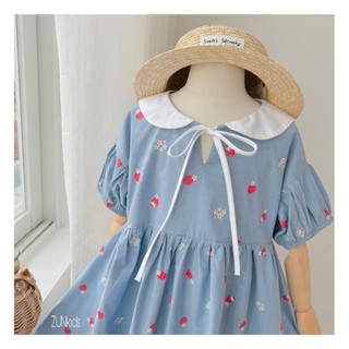 ZUN Kids - VÁY BABYDOLL CỔ SEN