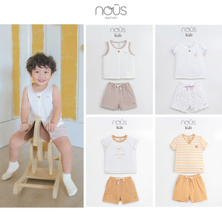 Bộ cộc Nous in họa tiết dễ thương cho bé trái, bé gái, chất liệu mềm mại, thoáng mát (Size 2-6 tuổi)