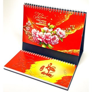 Lịch để bàn 2024 Lịch 2024 có lịch âm, note ngày lễ, tone màu pastel trang trí bàn học, bàn làm việc