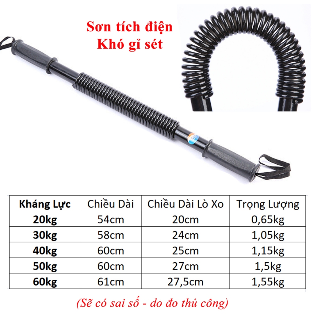 Combo 3 Món Gậy Bẻ Lò Xo + Kìm Bóp Tay Đếm Số ECO + Dây Nhảy Lõi Thép Kháng Lực 20kg 30kg 40kg 50kg 60kg Hãng Amalife