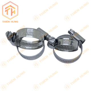 [Cổ dê 304] Combo 10 cái - Cổ dê xiết vít, đai xiết inox 304 - thép không rỉ ø12mm-100mm