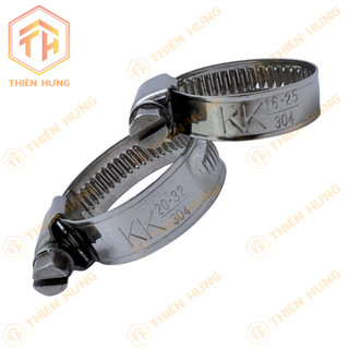 [Cổ dê 304] Cổ dê xiết vít, đai xiết inox 304 - thép không rỉ ø 12mm - 150mm