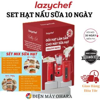 Set hạt nấu sữa mix sẵn 10 ngày, combo hạt nấu sữa, hút chân không 100g