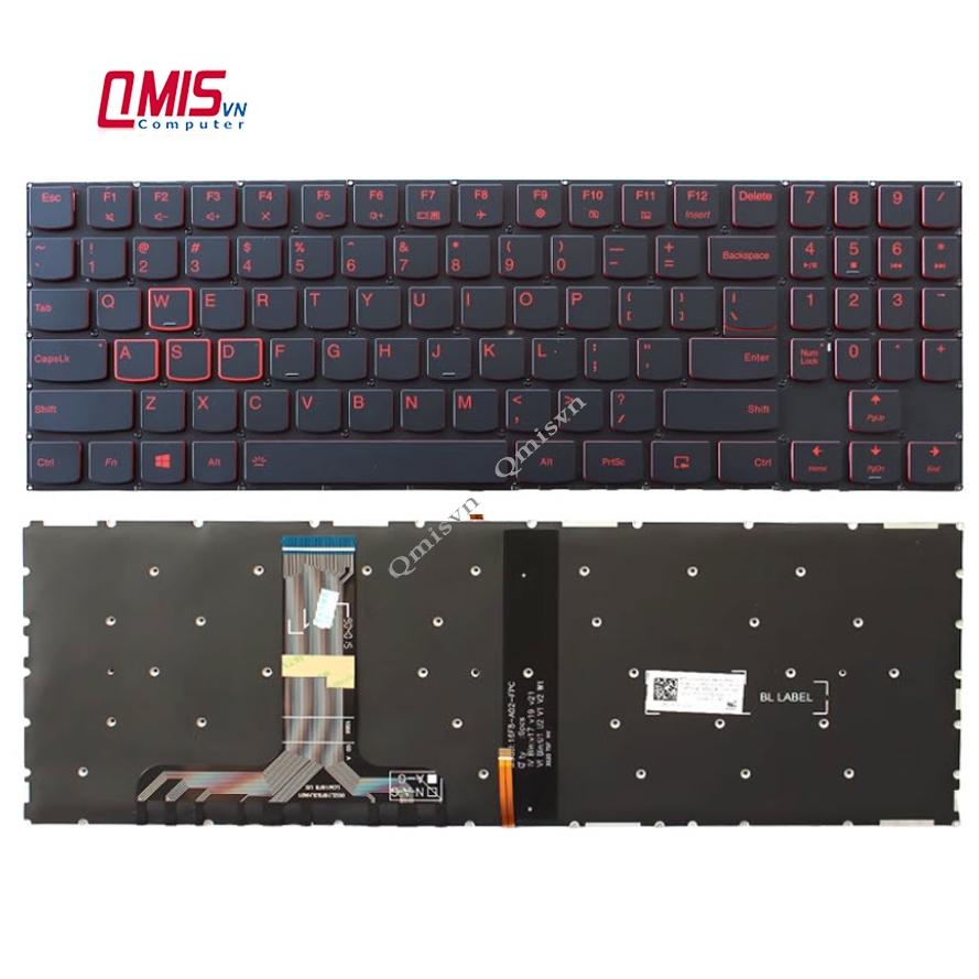 Bàn phím laptop Lenovo Legion Y530 Y540, Y530-15ICH, Y540-15IRH, Y540-15IRH-PG0, Y7000P (LED ĐỎ)