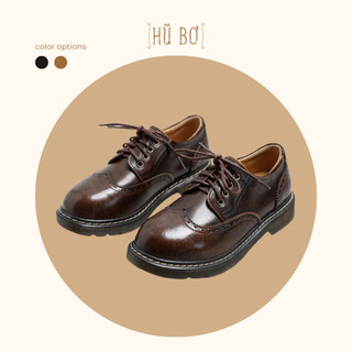 Brogue shoes - Giày da bò nữ (genuine leather) phong cách vintage, retro