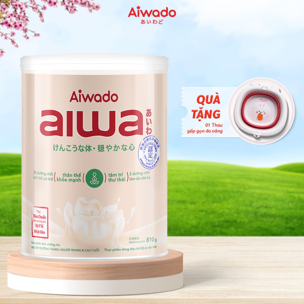 Sữa bột Aiwado Aiwa - Thân Khoẻ Tâm An 810g