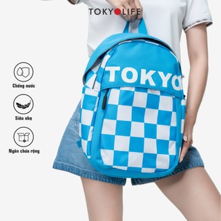 Balo chống nước siêu nhẹ TOKYOLIFE nam nữ thiết kế basic nhiều ngăn chất liệu cao cấp C8BPK100M (26x13x38 cm)