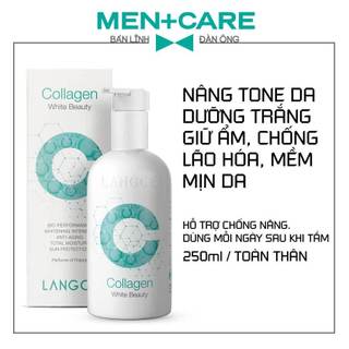 Collagen trắng da toàn thân giữ ẩm mềm mịn 250ml langce dành cho nam