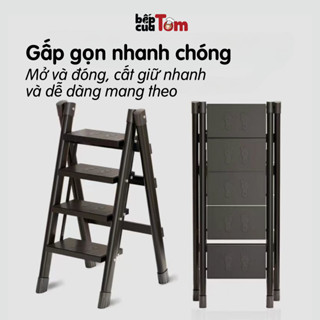 Thang gấp gọn thông minh đa năng trong nhà tiện lợi 3 bậc 4 bậc