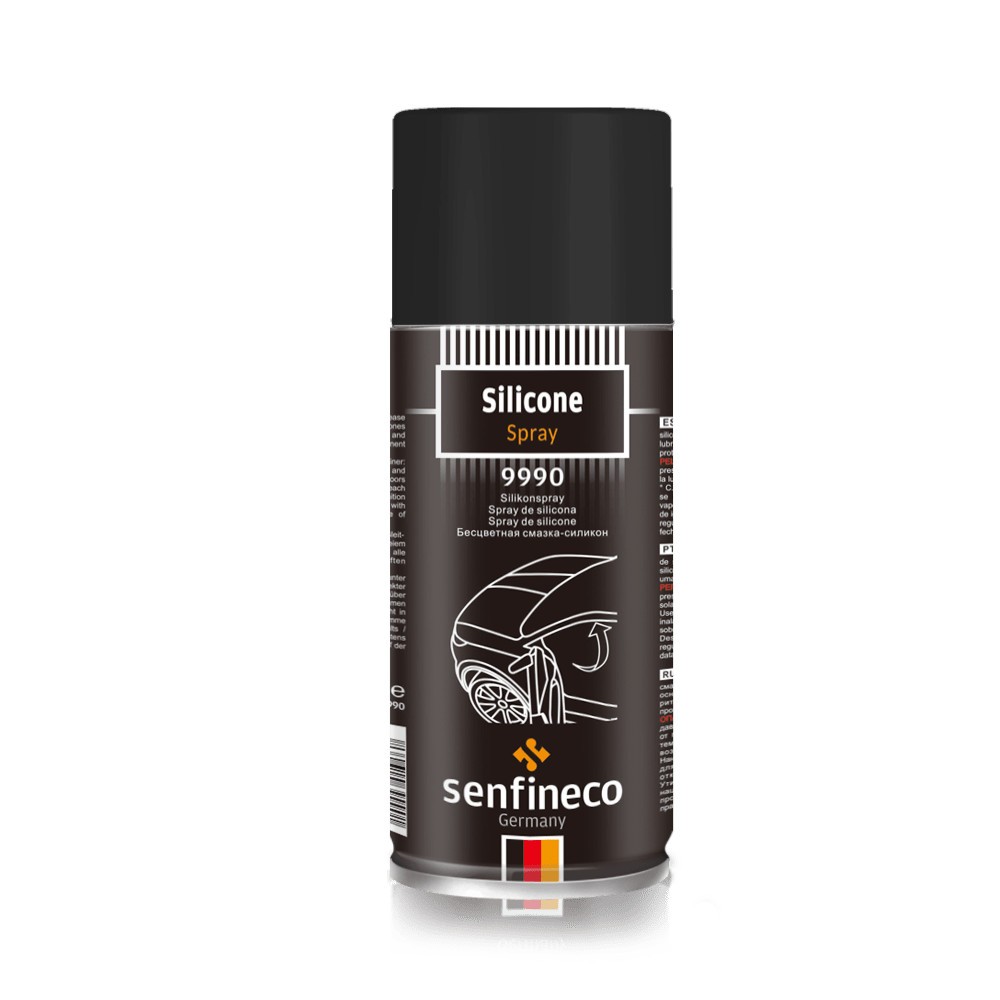 Bình Xịt Silicone SENFINECO 9990 – 450ML Silicone Spray Làm Kín Joan Cao Su Cửa, Đèn, vv ...