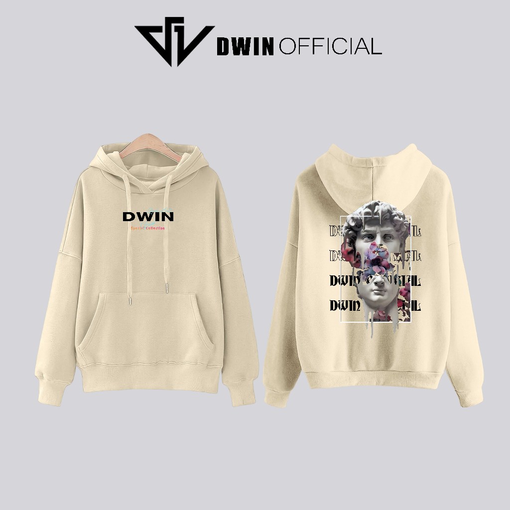 Áo hoodie David nỉ unisex DWIN basic nam nữ form rộng oversize local brand SP00052