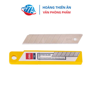 Lưỡi dao rọc giấy Deli 2011 đại 0.5 x18 x100mm (20 vĩ/hộp)